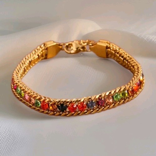 Edles gold tennis armband - edles,