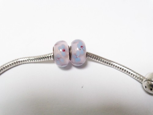 Charm glasperle 925 silber - charm,