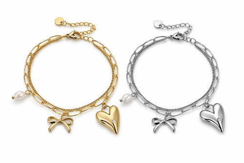 Armband gold silberfarben - gold,-,