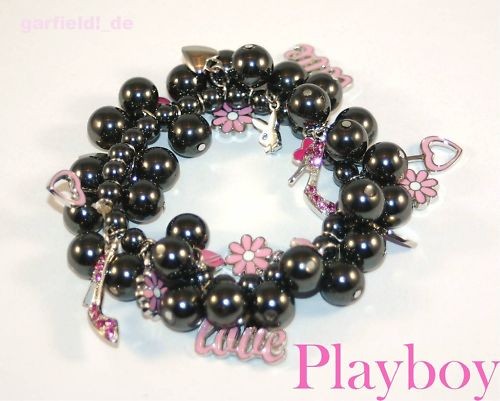 Playboy beaded charm - *beaded,